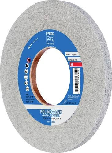 PFERD POLINOX Gewickeltes Vlies-Rad PNK Fein für Finish, Grau, Durchmesser: 200 mm, Bohrung-Ø: 76,2 mm - Bild 1