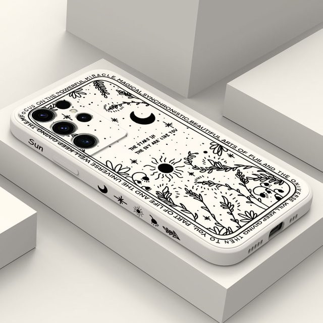 Mond Schneeflocke Handyhülle für Samsung Galaxy S25 FE S24 S23 S22 S21 S20 S10 S10E Ultra Plus FE Note 20 Ultra 10 Plus Cover in Grün - Bild 1