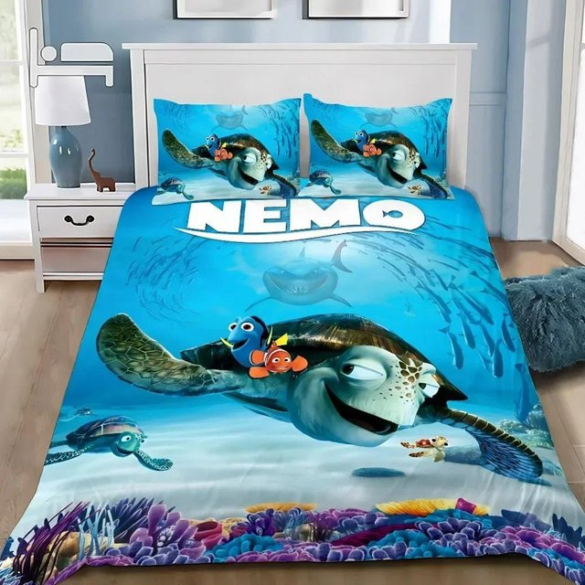 Bettwäscheset Findet Nemo von Lodestar mit Bettbezug und Kissenbezug, Blau, B/H: 150 x 200 cm - Bild 1