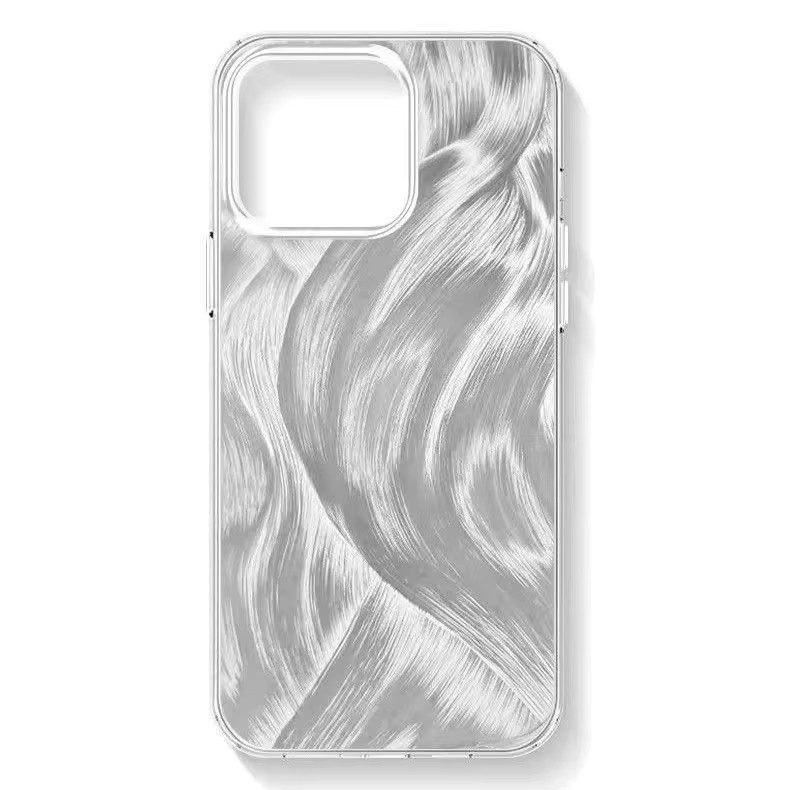 Luxus Laser Hard Cover Handyhülle für Samsung Galaxy A03, A04, A04E, F04, M04 und M13 5G in Silber Farbverlauf - Bild 2