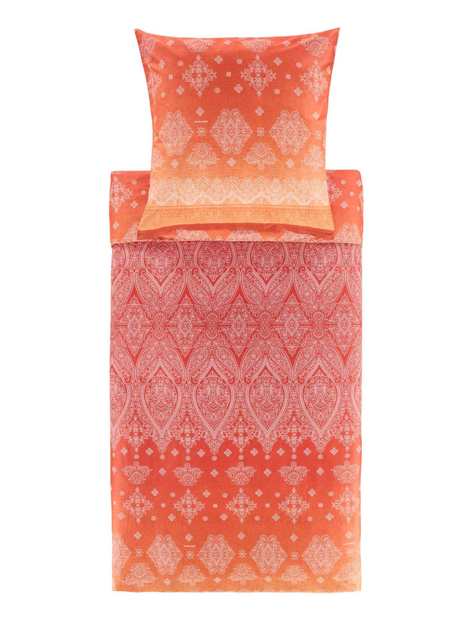 Bassetti KERALA Mako-Satin Bettwäsche mit Grafikdesign in Orange - Bild 1