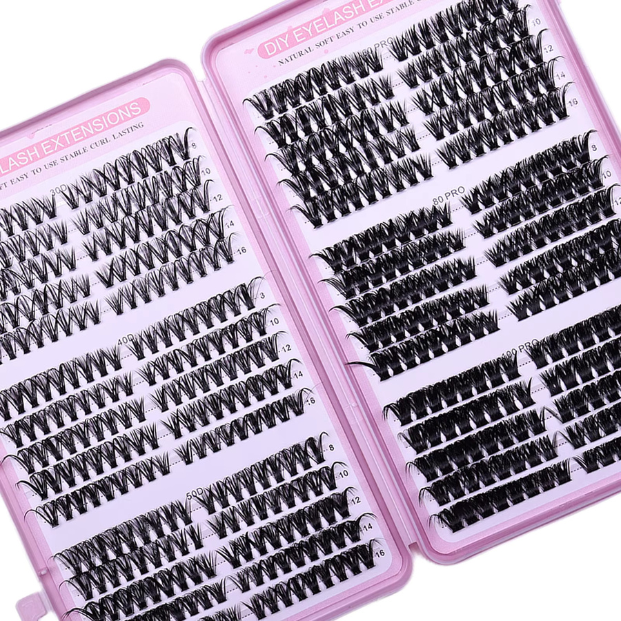 BLL.cf Wimpernverlängerung Volumen-Clusters, Black, Natürlich, Unisex - Bild 5