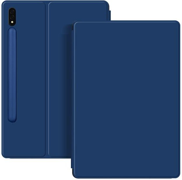 Magnetische Tablet-Hülle für Samsung Galaxy Tab S10 Ultra S9 S8 S7 Plus FE in Blau mit Stifthalter - Bild 1