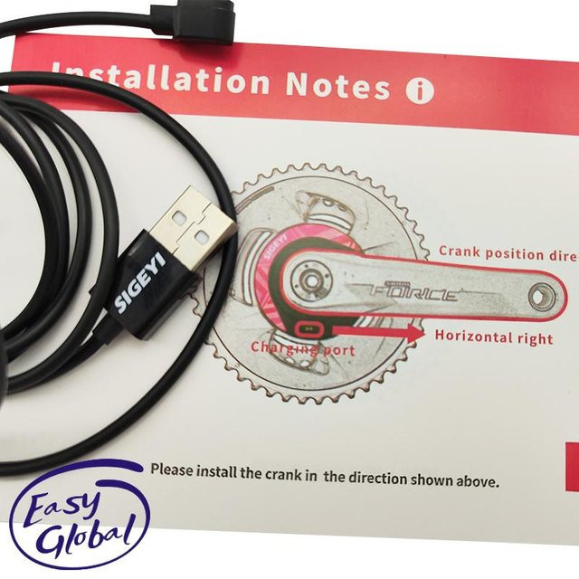 SIGEYI AXO Magnetisches Ladekabel für Fahrradkurbel Power Meter in Schwarz - Bild 1