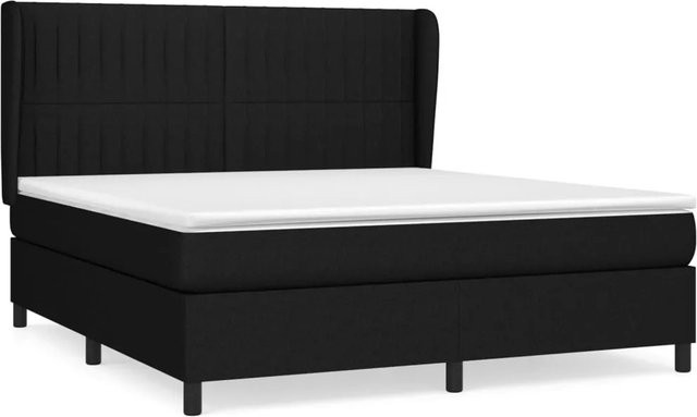 vidaXL Boxspringbett mit Matratze Hybrid-Design in Schwarz und Weiß, B/T/H: 180 x 200 x 183 cm - Bild 1