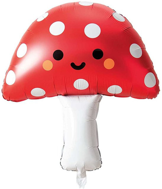 Rico Design Folienballon Fliegenpilz in Rot, Breite: 65 cm, Höhe: 85 cm - Bild 1