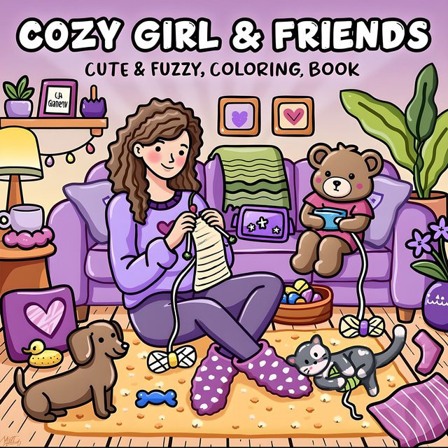 COSY GIRL & FRIENDS Malbuch, Tiere, für Erwachsene - Bild 1