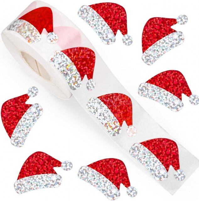 500 selbstklebende Weihnachts-Siegelaufkleber für Geschenke und Dekorationen - Bild 1