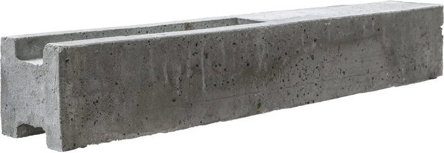 Beckers Betonzaun Zwischenpfosten doppelseitig in Betongrau, Höhe: 170 cm - Bild 1
