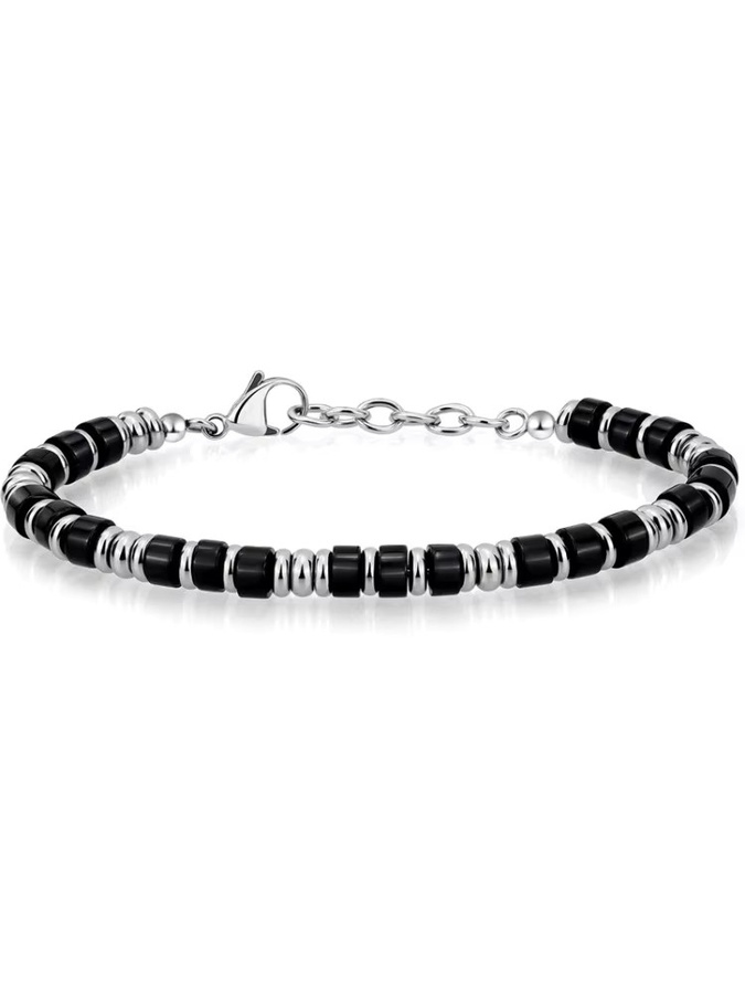 RUIYI Herrenarmband, Edelstahl, Perlen, Herren - Bild 1