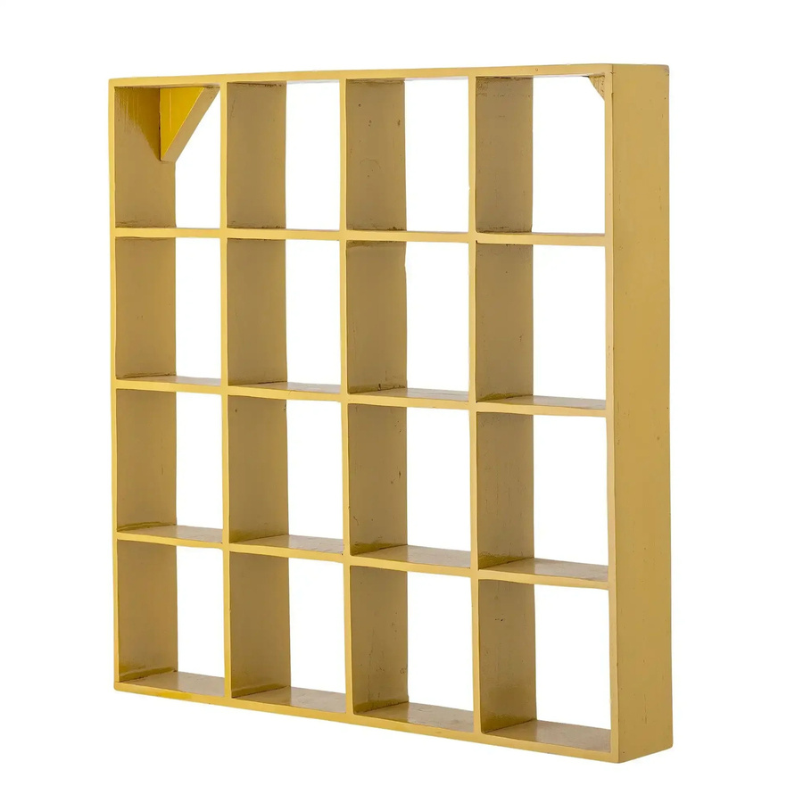 Bloomingville Wandregal Bekka aus recyceltem Holz in Gelb Breite: 70 cm - Bild 1