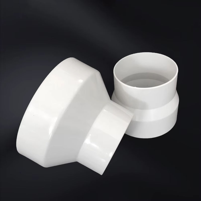 Weißes PVC-Reduzierstück mit geradem Anschluss als Abflussrohr-Adapter für Entwässerungsarmaturen - Bild 5