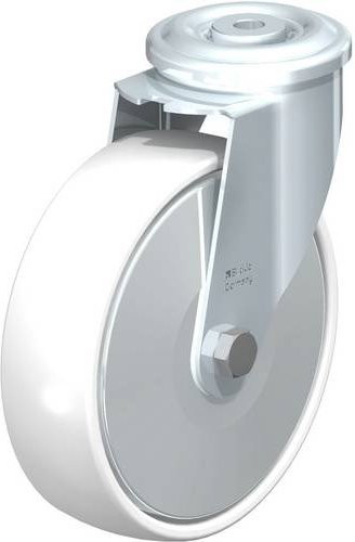 Blickle Lenkrolle LER-PO 175G-FA in Weiß mit Stahlgehäuse, Rad-Durchmesser: 175 mm, Tragfähigkeit: 300 kg - Bild 1