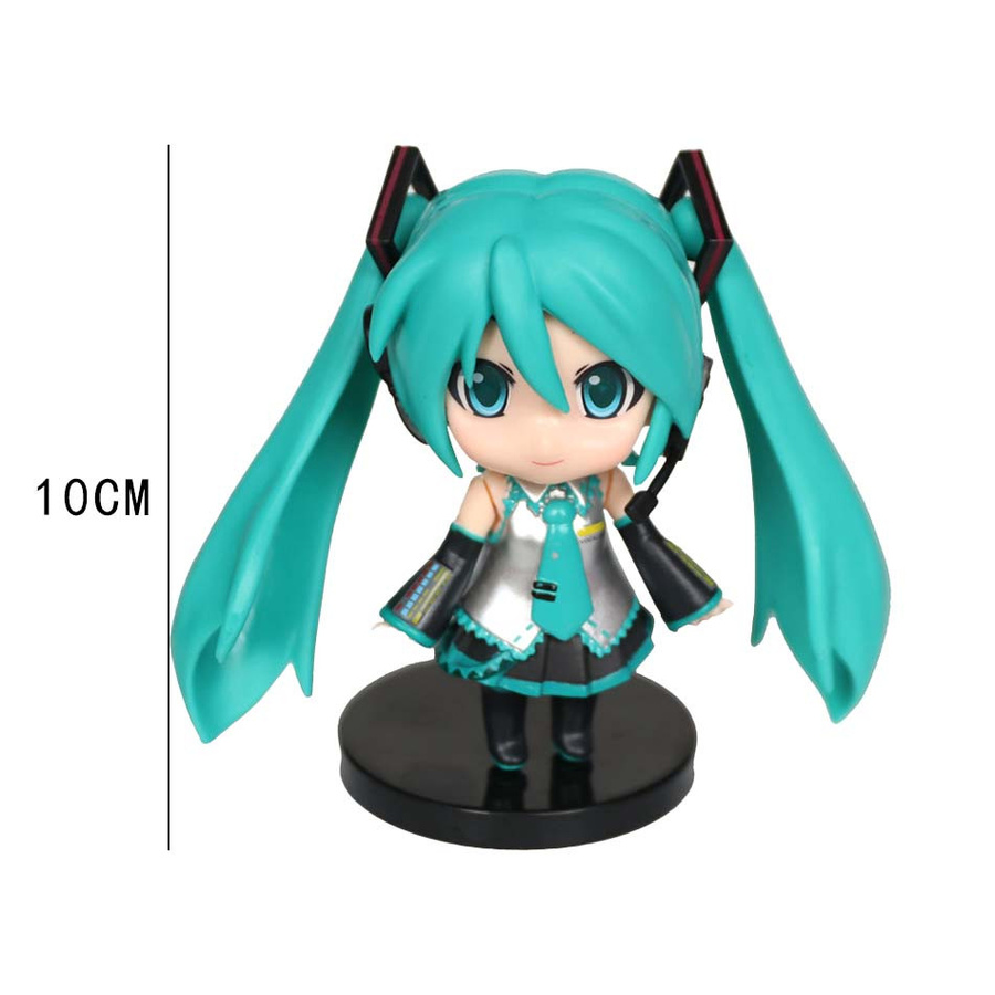 Fashnics Anime-Figur Hatsune Miku als Mini-Charakter-Ornament in Rosa und Grün aus PVC - Bild 3