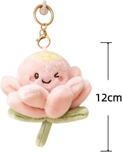 Yiran Health & Beauty Lotus-Anhänger mit Füllung Glücksblume, Plüsch-Schlüsselanhänger - Bild 1
