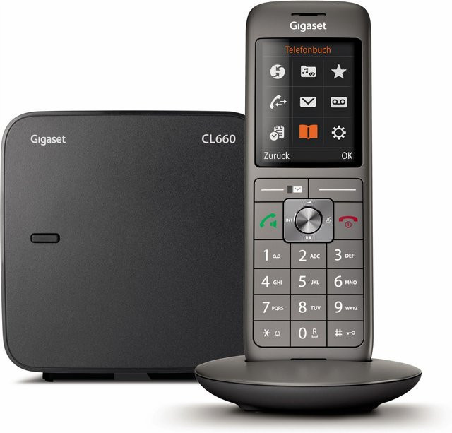 Gigaset CL660 Schnurloses Telefon mit Rufnummernanzeige und Freisprechfunktion in Anthrazit/Schwarz - Bild 1