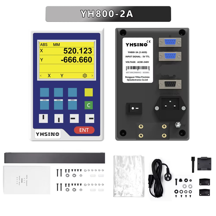 YHSINO YH800-2A/YH800-3A Mini-LCD-DRO Multifunktions-Digitalanzeige für Drehmaschinen mit 2 oder 3 Achsen, 14 Sprachen und TTL DB9 Anschluss - Bild 4