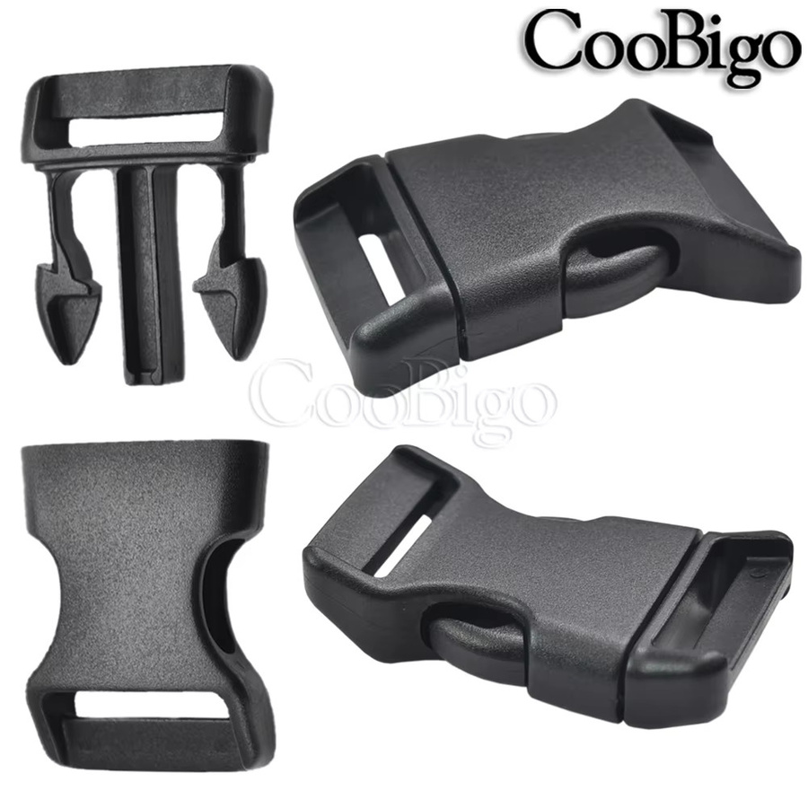 CooBigo Seitliche Entriegelungsschnallen für Paracord-Armbänder, Rucksackgurte und Hundehalsbänder, 25 mm, Bunt, 10 Stück - Bild 4