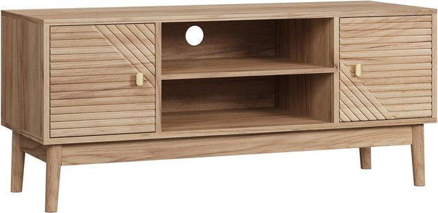 okwish TV-Ständer mit Stauraum in Eiche Brown, B/T/H: 110 x 40 x 48 cm - Bild 1