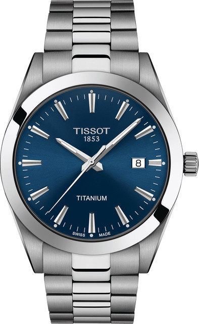 Tissot Armbanduhr Gentleman, Quarz, Titan, 40 mm, Blau, Herren - Bild 1