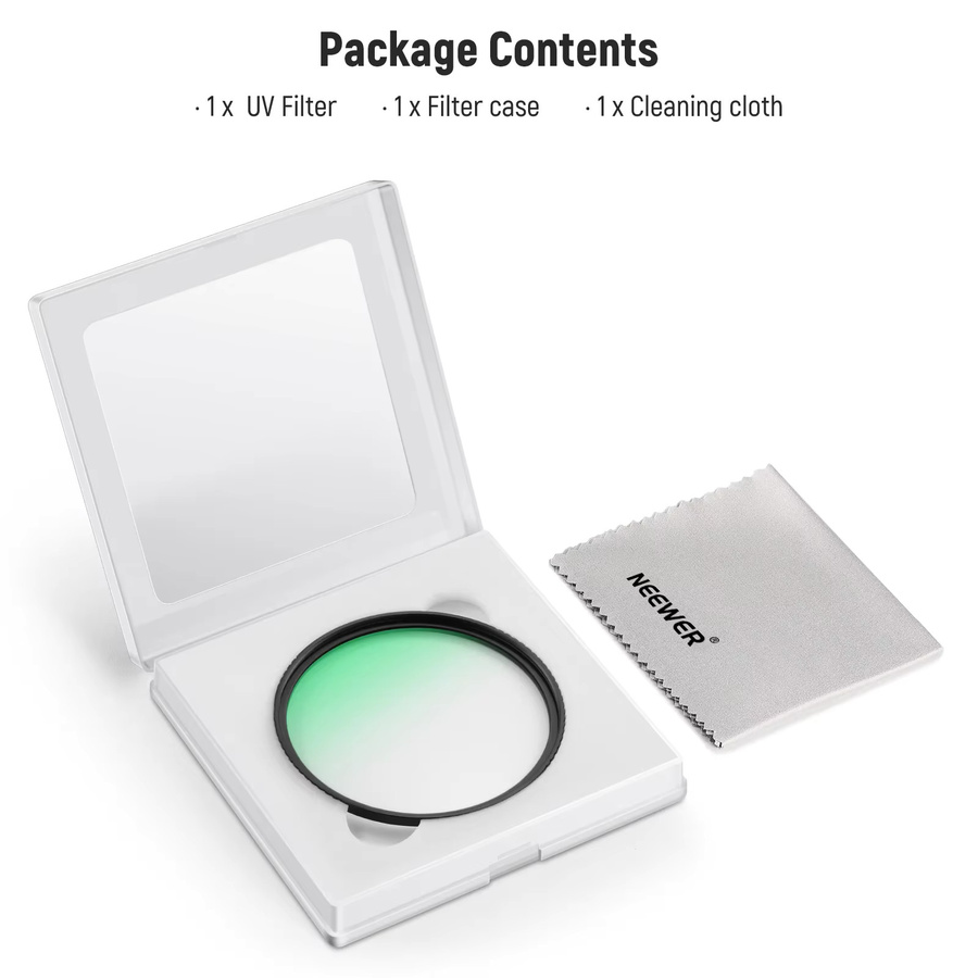 NEEWER MC UV-Filter Ultra Slim HD Optik mit Mehrfachbeschichtung für Ultraviolett-Schutz, transparent - Bild 5