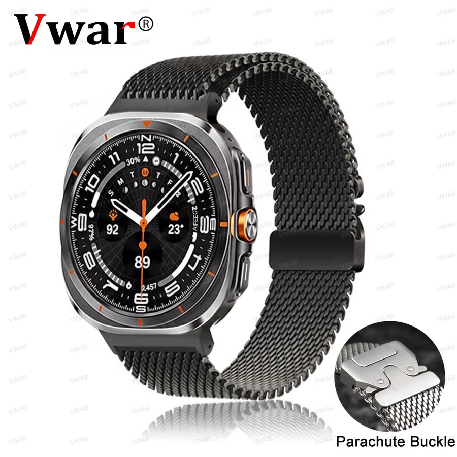 VWAR Uhrenarmband Titan, Milanaise-Loop, Herren, Samsung Galaxy Watch Ultra 47 mm - Bild 1