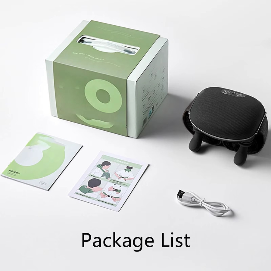 WUIETI USB-Aufladbares 4D-Nacken-Schulter-Massagegerät mit 2-Stufen-Heizung in Schwarz und Grün - Bild 2