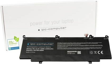 IPC-Computer Notebook-Akku HSTNN-DB9K in Schwarz mit 15.20V und 3400 mAh - Bild 1