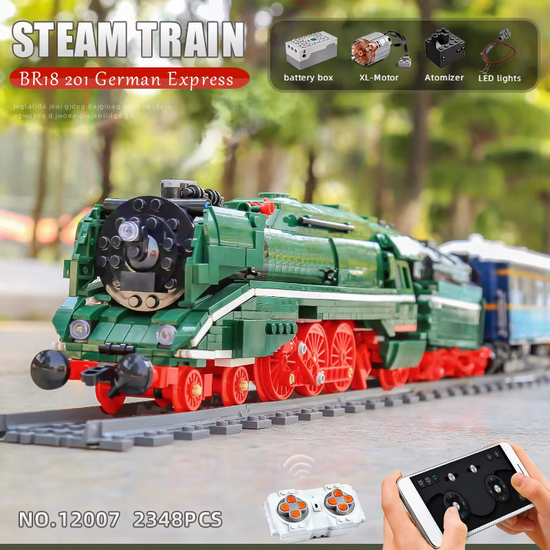 Mould King BR18 201 Deutscher Expresszug, Modellbausatz, APP- & RC-gesteuert, ab 14 Jahren - Bild 3