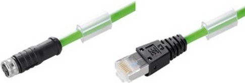 Weidmüller Sensor-Aktor-Datensteckverbinder M8 Stecker gerade grün, 4-polig, Länge: 25,0 cm - Bild 1