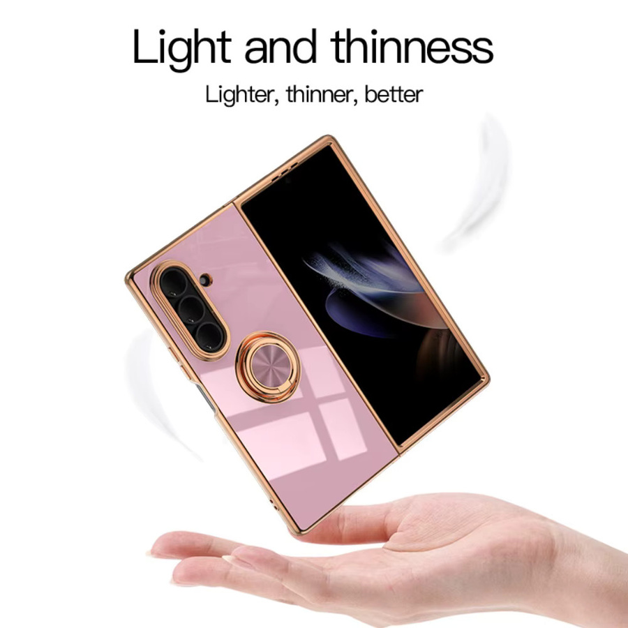 Magnetische Ring Halterung Schutzhülle für Samsung Galaxy Z Fold 7 6 5 4 in Grün mit weichem TPU-Überzug - Bild 4