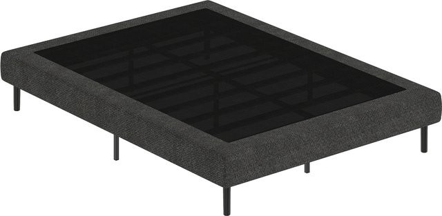 HOMCOM Polsterbettgestell mit Chenille-Bezug in Grau, B/T: 140 x 190 cm - Bild 1