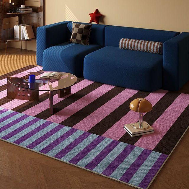 VIKAMA Retro Dopamin Teppich in Multicolour, rutschfest und schmutzabweisend, B: 160 cm x T: 80 cm - Bild 1