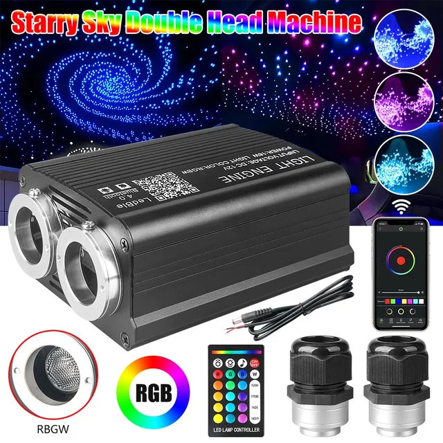 VASTFIRE LED Auto Sternenhimmel Licht mit Glasfaseroptik in Schwarz zur Innendekoration - Bild 1