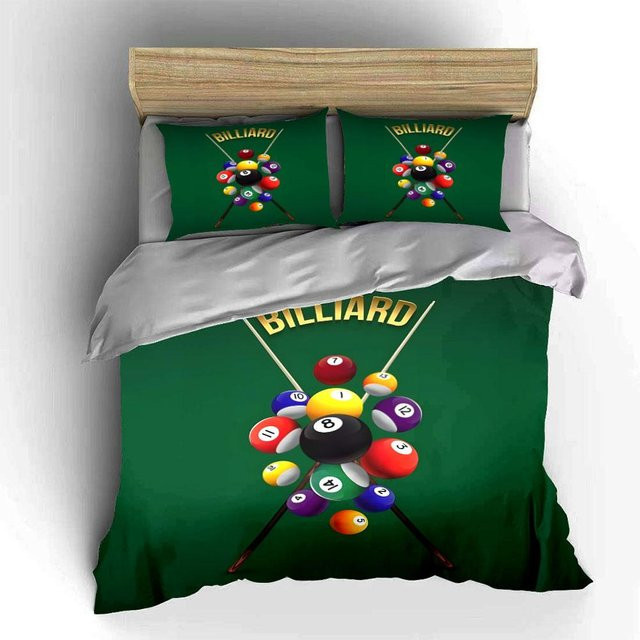 3-teiliges Bettwäscheset mit Fahrzeug-Motiv in Grün, bestehend aus Bettbezug und Kopfkissenbezug, Material Mikrofaser, B/H: 180 x 210 cm - Bild 1