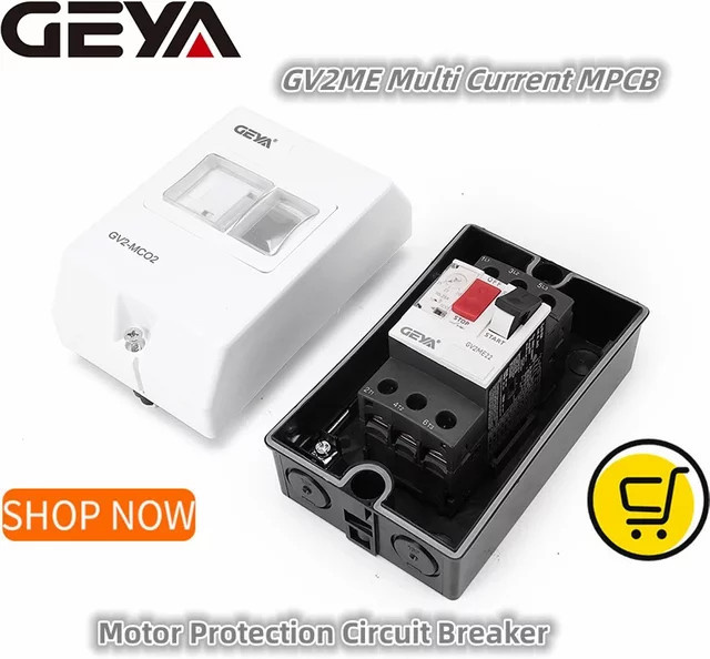 GEYA GV2ME Motorschutzschalter MPCB Motorstarter 3P Thermomagnetisch mit Drucktaster - Bild 1