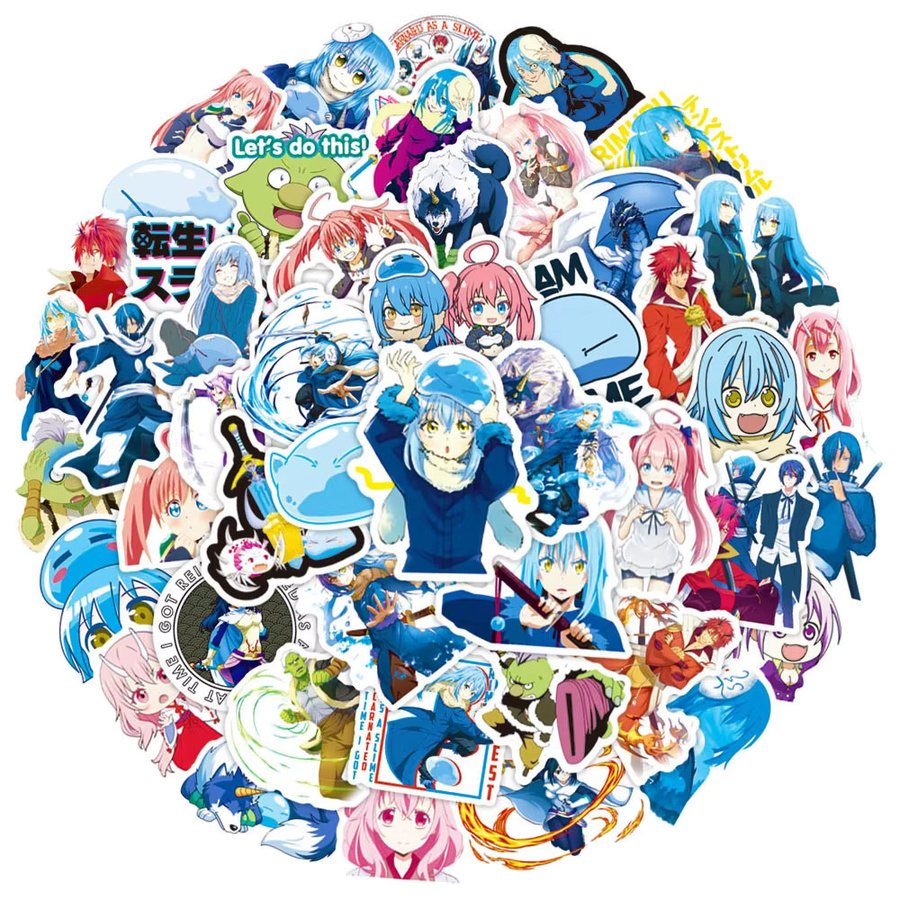 WEWELIN Anime Aufkleber That Time I Got Reincarnated as a Slime in Multicolour für DIY Gepäck Skateboard Auto und Wand - Bild 2