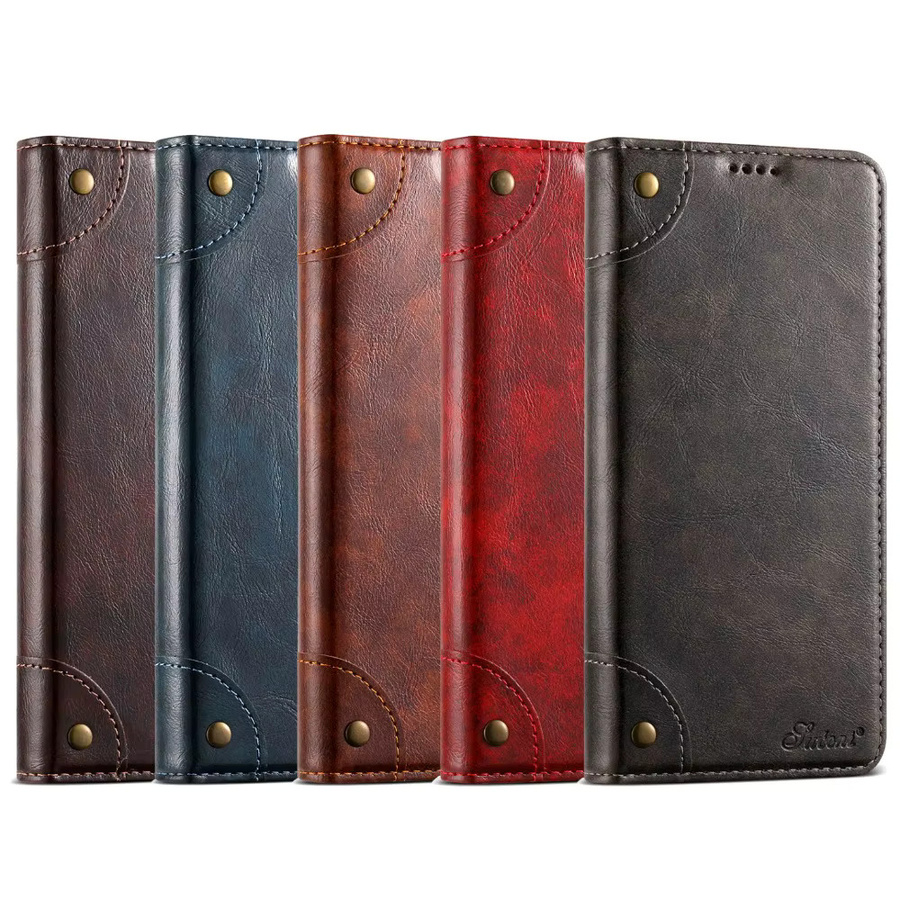 Business Anti-Fall Handyhülle mit geschlossenem Kartenhalter für Samsung Galaxy S22, S23, S24, S25 und Note20 Ultra in Schwarz oder Braun - Bild 3