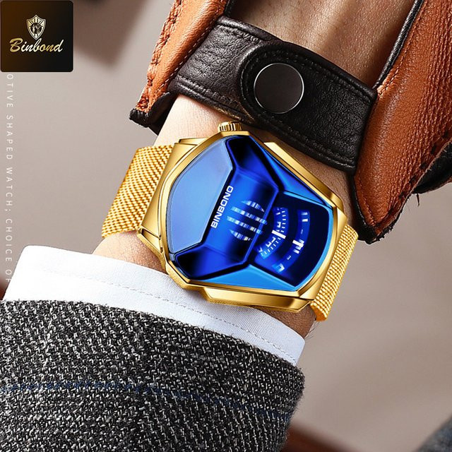 BINBOND Armbanduhr Quarz, Milanaise, Schwarz, Herren - Bild 1