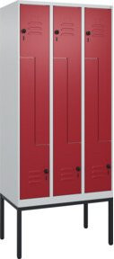 C+P Z-Spind Classic PLUS Garderobenschrank mit 6 Fächern und Sicherheits-Drehriegel, Gestell aus Stahl, Höhe: 212 cm, Breite: 90 cm, Tiefe: 50 cm - Bild 1
