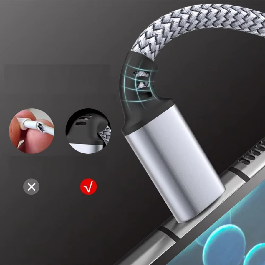 USB-C zu USB-C 60W PD Schnellladekabel in Schwarz für iPhone 15 Pro Max, Samsung, OPPO, VIVO und Xiaomi - Bild 3