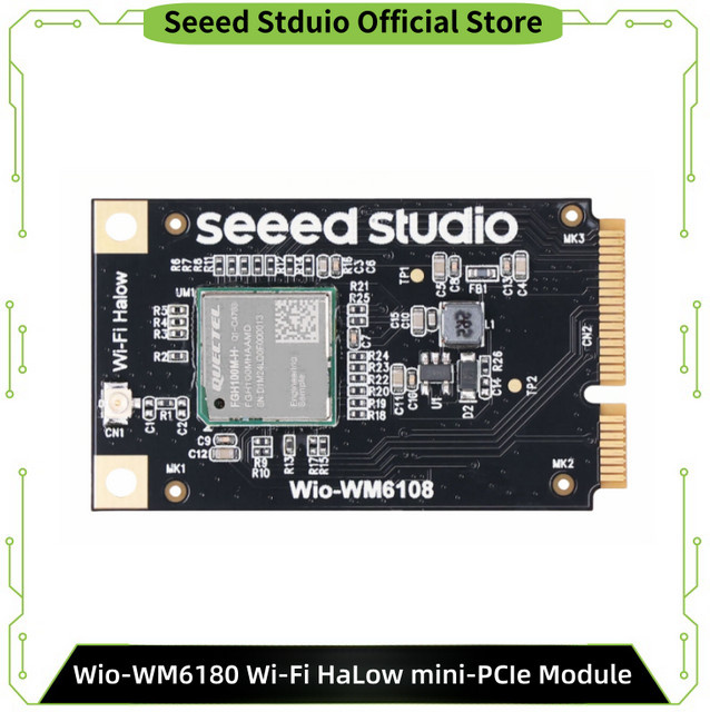 Quectel FGH100M-H Wi-Fi HaLow Mini PCIe-Modul WM6108, 902-928 MHz, Schwarz, ideal für Smart-Home- und IoT-Anwendungen - Bild 1