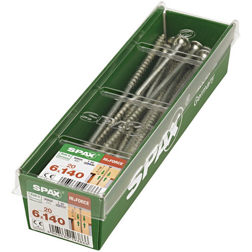 Spax Holzbauschraube mit Torx-Antrieb aus Stahl in Silber, 20 Stück, Durchmesser: 6 mm, Länge: 140 mm - Bild 3
