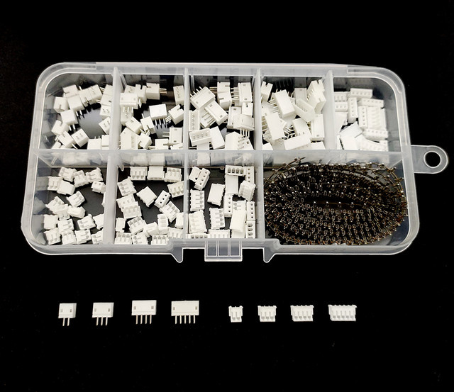 ZSDZFYLLK Header Stecker Set mit 440 Teilen, Gerade Pins und Kunststoffgehäuse, Pitch 1,5mm, Farbe: Weiß - Bild 1