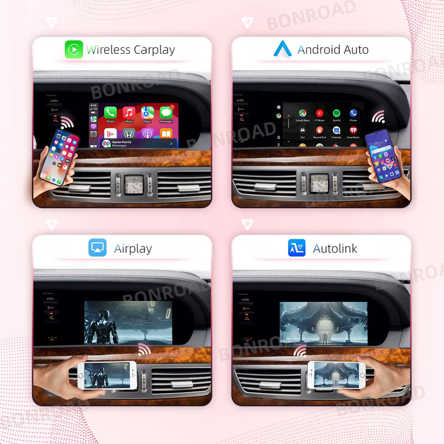 BONROAD Wireless CarPlay und Android Auto Adapter für Mercedes Benz CLS Klasse W221 NTG 3.0 NTG 3.5 mit Bluetooth Navigation - Bild 3
