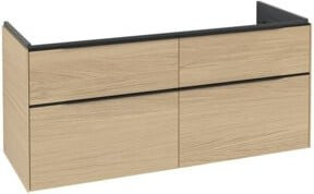 Villeroy & Boch Waschtischunterschrank Subway 3.0 in Beige, Wandmontage mit integrierter LED-Beleuchtung und internen Schubladen, B/T/H: 127,2 x 57,6 x 47,8 cm - Bild 1
