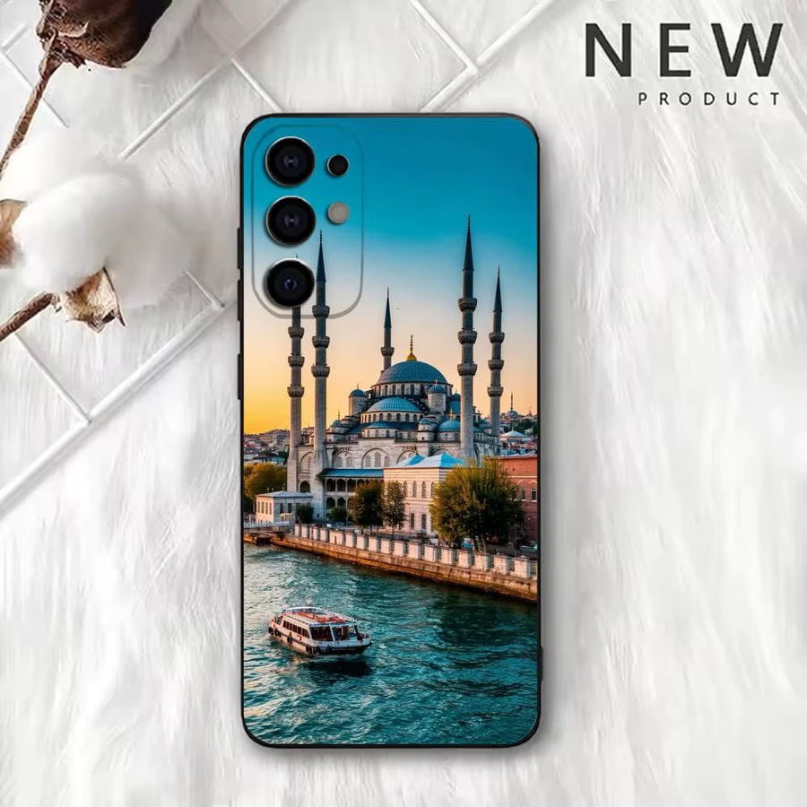 Handyhülle mit Istanbul Türkei Landschaft Motiv für Samsung Galaxy S25 S24 S23 S22 S21 S20 Ultra Plus FE Lite in Schwarz und Multicolour - Bild 2