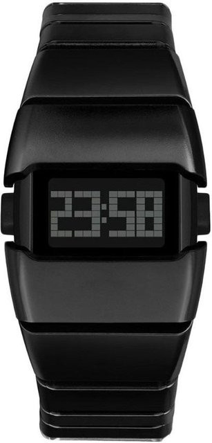 SENHAO Digitaluhr, Edelstahl, Kunststoff, Schwarz, Unisex - Bild 1