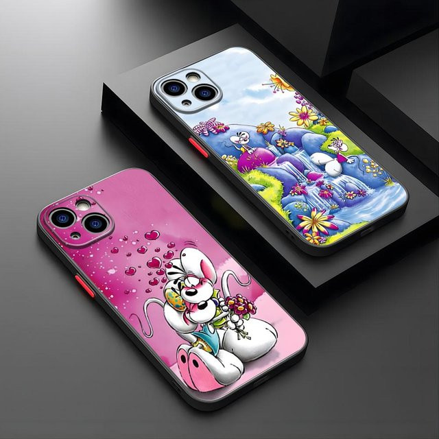 D-Diddl Handyhülle für iPhone 15 Pro Max 14 Pro 13 12 11 Mini Xs X Xr 7 8 Plus Se Matte Transluzente Abdeckung Multicolour - Bild 1