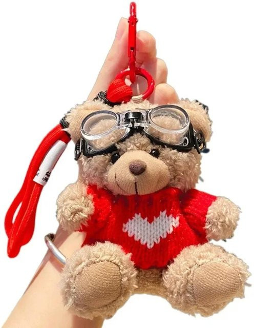 Binchi Fitness Schlüsselanhänger Bär, Rosa Herz, Unisex - Bild 1